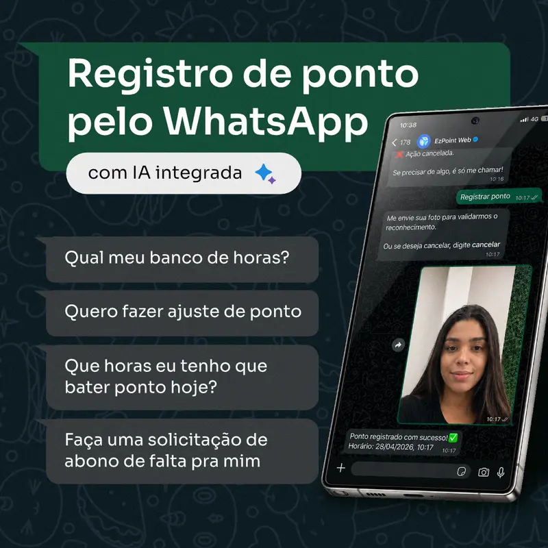 Registro de ponto pelo WhatsApp